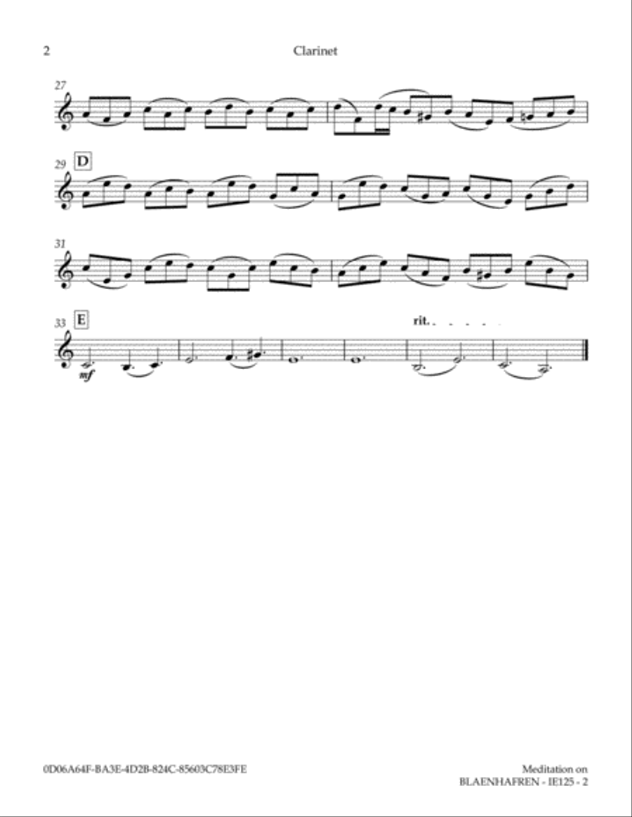 Meditation on BLAENHAFREN Full Orchestra scores gallery preview page 4