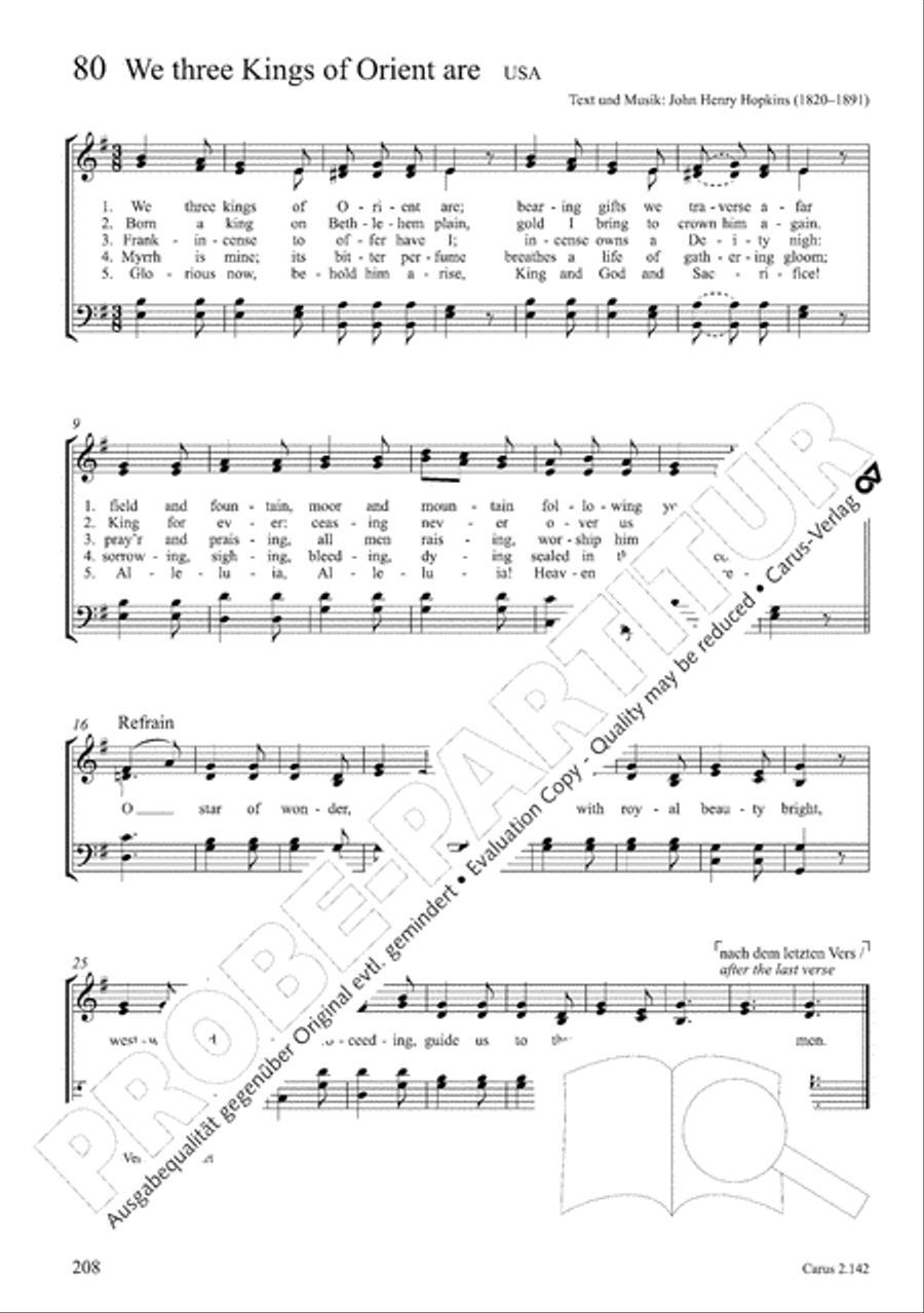 Christmas Carols of the World. Choral collection 4-Part scores gallery preview page 172
