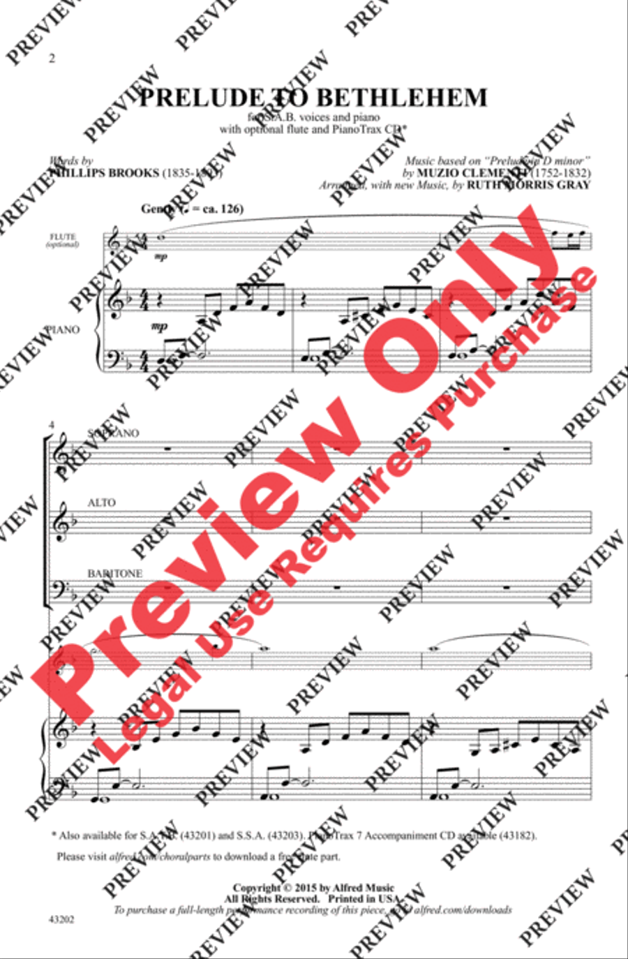Prelude to Bethlehem 3-Part scores gallery preview page 2