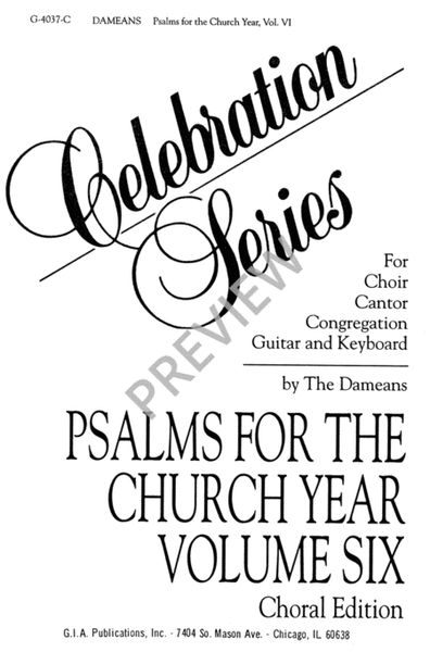 Psalms for the Church Year - Volume 6, Choral Refrains