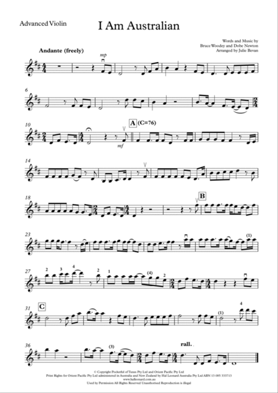 I Am Australian I Am Australian String Orchestra scores gallery preview page 5