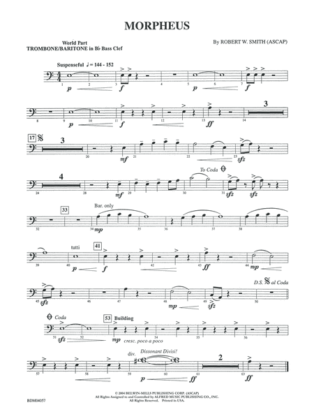 Morpheus: (wp) 1st B-flat Trombone B.C.
