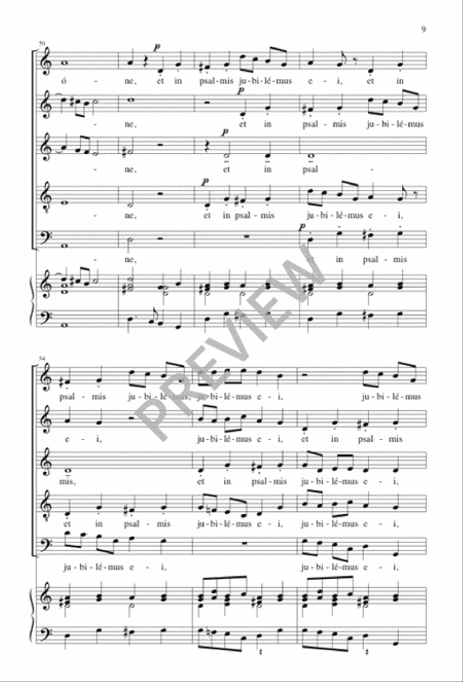 Venite exultemus Domino Venite exultemus Domino SSATB scores gallery preview page 9