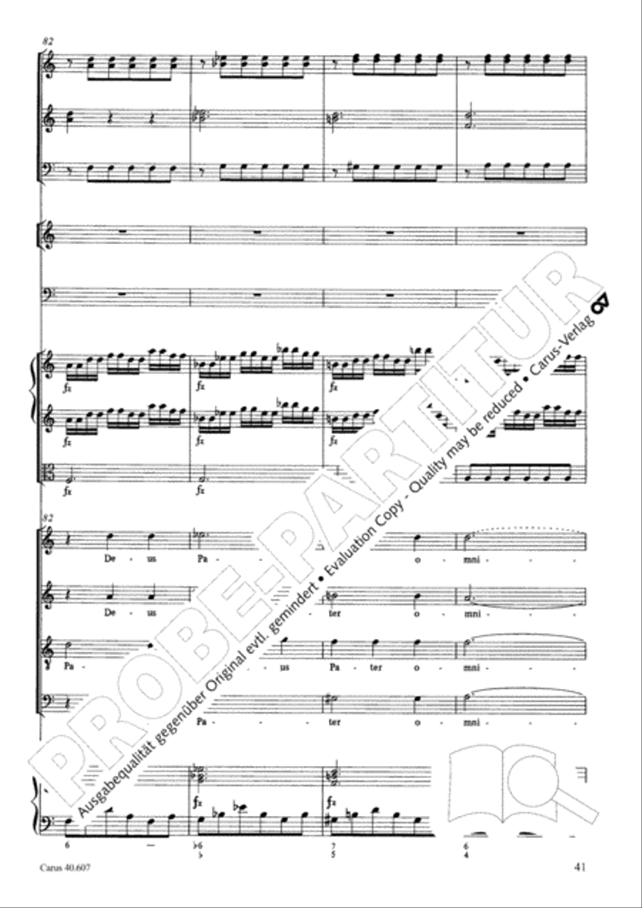 Mass in time of war (Missa in tempore belli) 4-Part scores gallery preview page 52