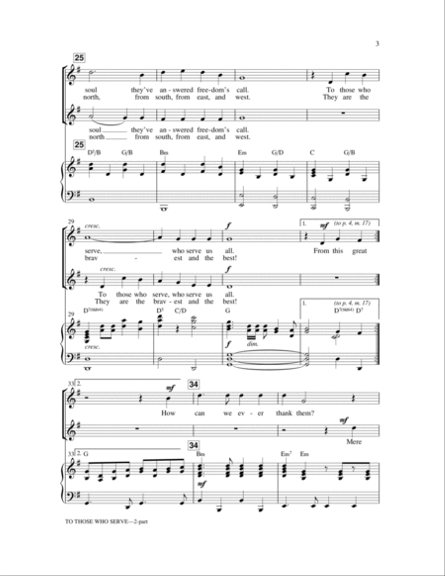 To Those Who Serve 2-Part scores gallery preview page 3