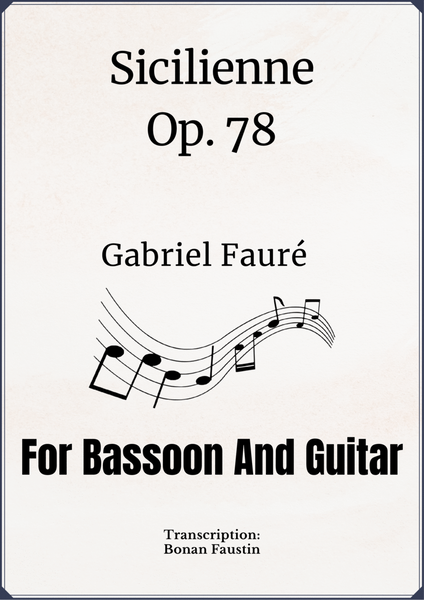SICILIENNE Op.78 FOR BASSOON AND GUITAR image number null