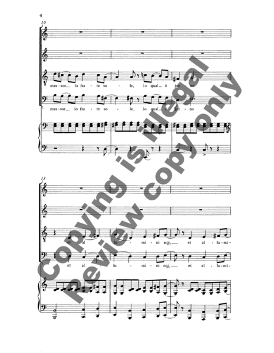 Laudato sie, mi signore from Canticle of the Sun 4-Part scores gallery preview page 9