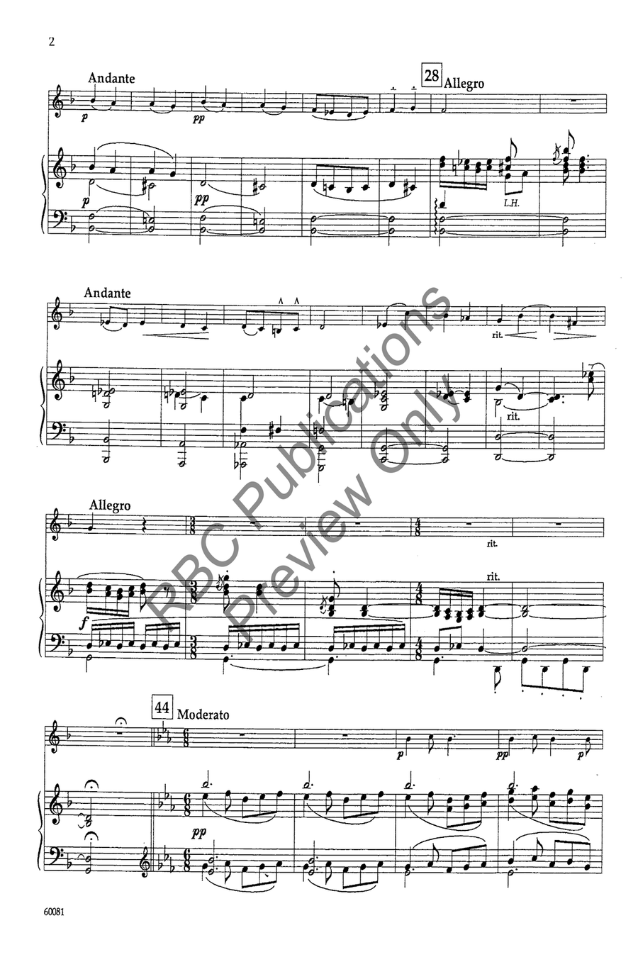 Songs Of A Wayfarer Mvts I and II Set of Parts scores gallery preview page 5