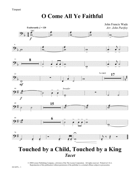 Touched by a Child, Touched by a King - Orch