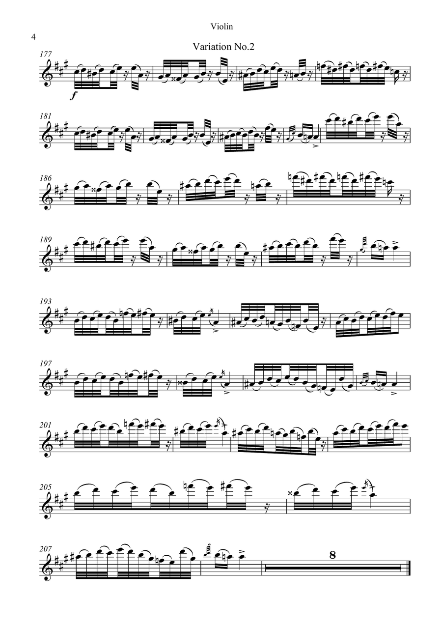 Niccolo Paganini - Suonata Varsavia for Violin and Piano Full Orchestra scores gallery preview page 6