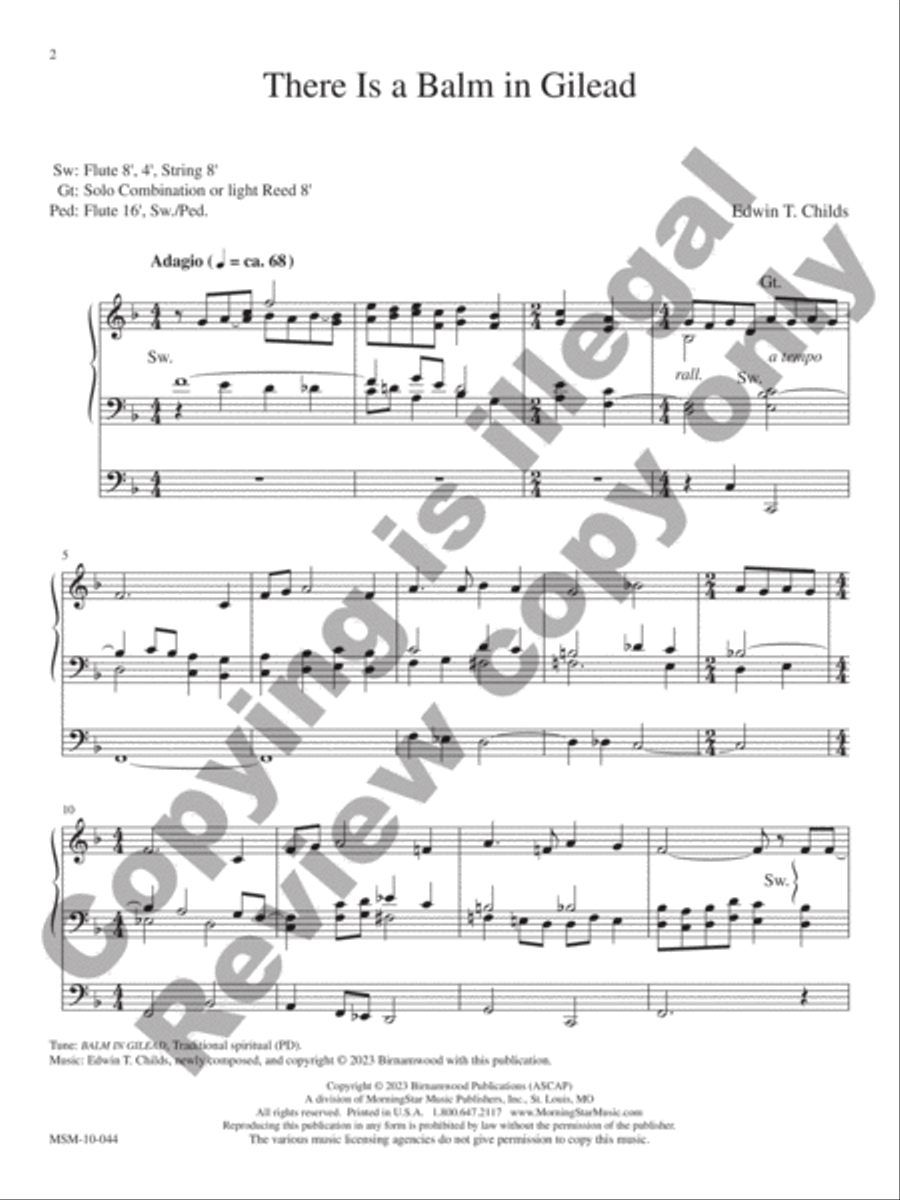 I Want Jesus to Walk with Me Organ scores gallery preview page 3