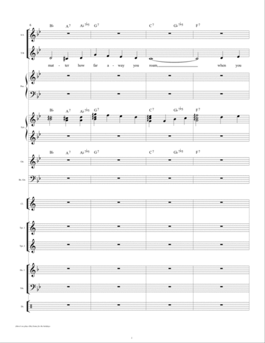 (There's No Place Like) Home For The Holidays Large Ensemble scores gallery preview page 4