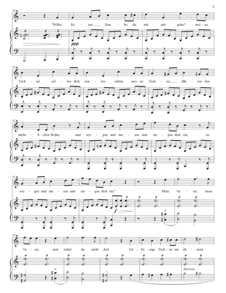 SCHUBERT: Erlkönig, D. 328 (transposed to 8 keys: G, F-sharp, F, E, E-flat, D, C-sharp, C minor)
