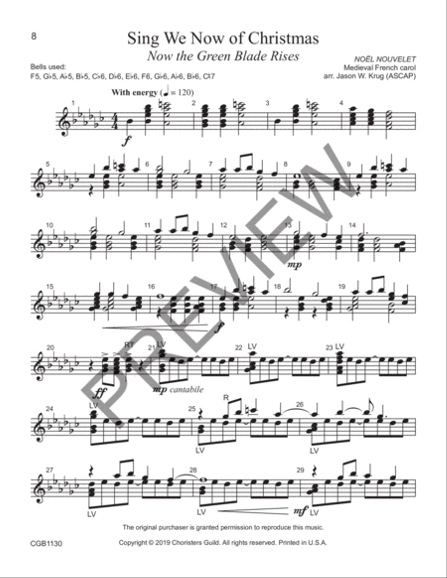 All Praise to Thee, Volume 3 - 12 bells (F5-C7) Handbell Choir scores gallery preview page 5