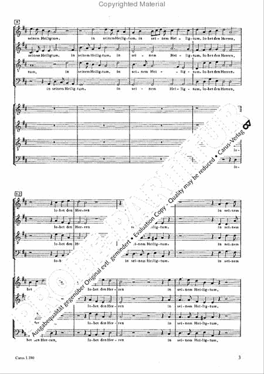 Lobet den Herren in seinem Heiligtum 4-Part scores gallery preview page 4