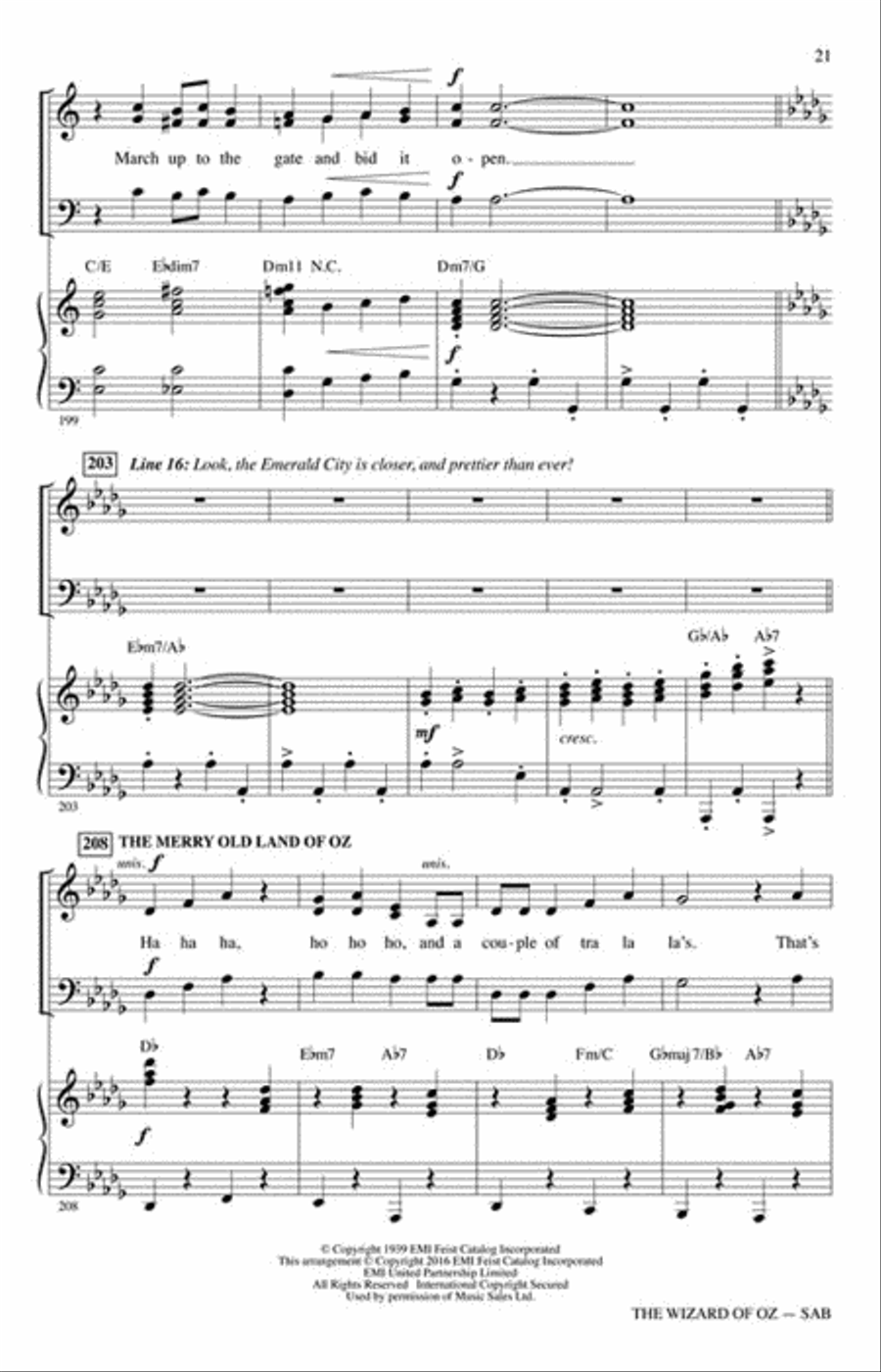 The Wizard of Oz 3-Part scores gallery preview page 6