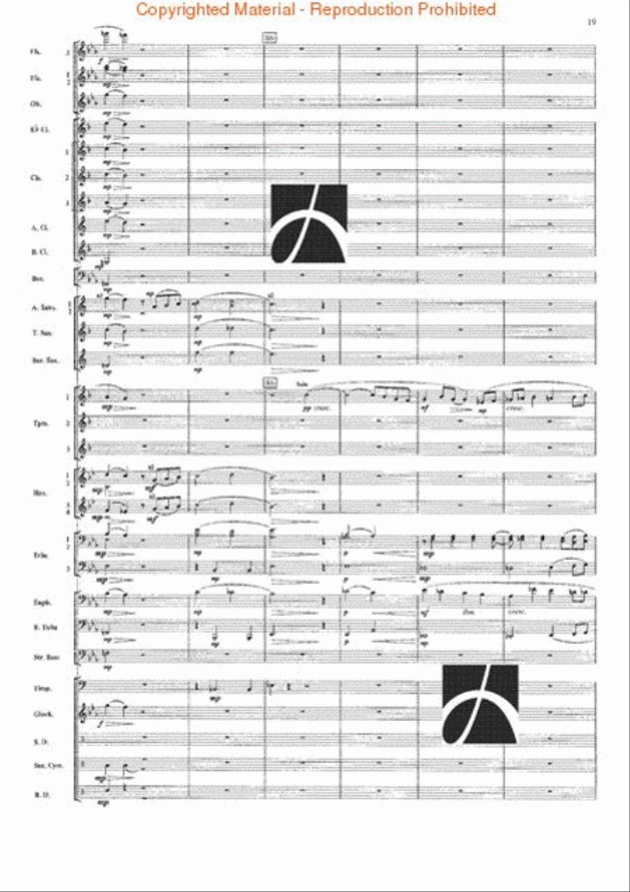 The Seventh Night of July Concert Band scores gallery preview page 16