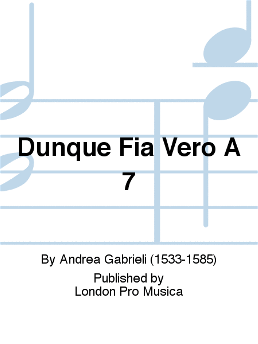 Dunque Fia Vero A 7 Dunque Fia Vero A 7 School and Community scores gallery preview page 1