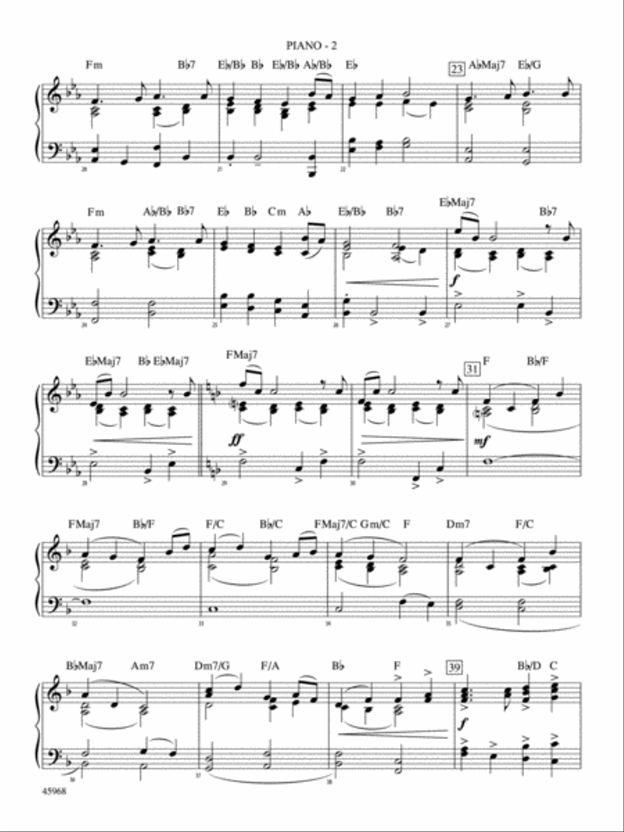 A Song of Hanukkah: Piano Accompaniment Concert Band scores gallery preview page 2