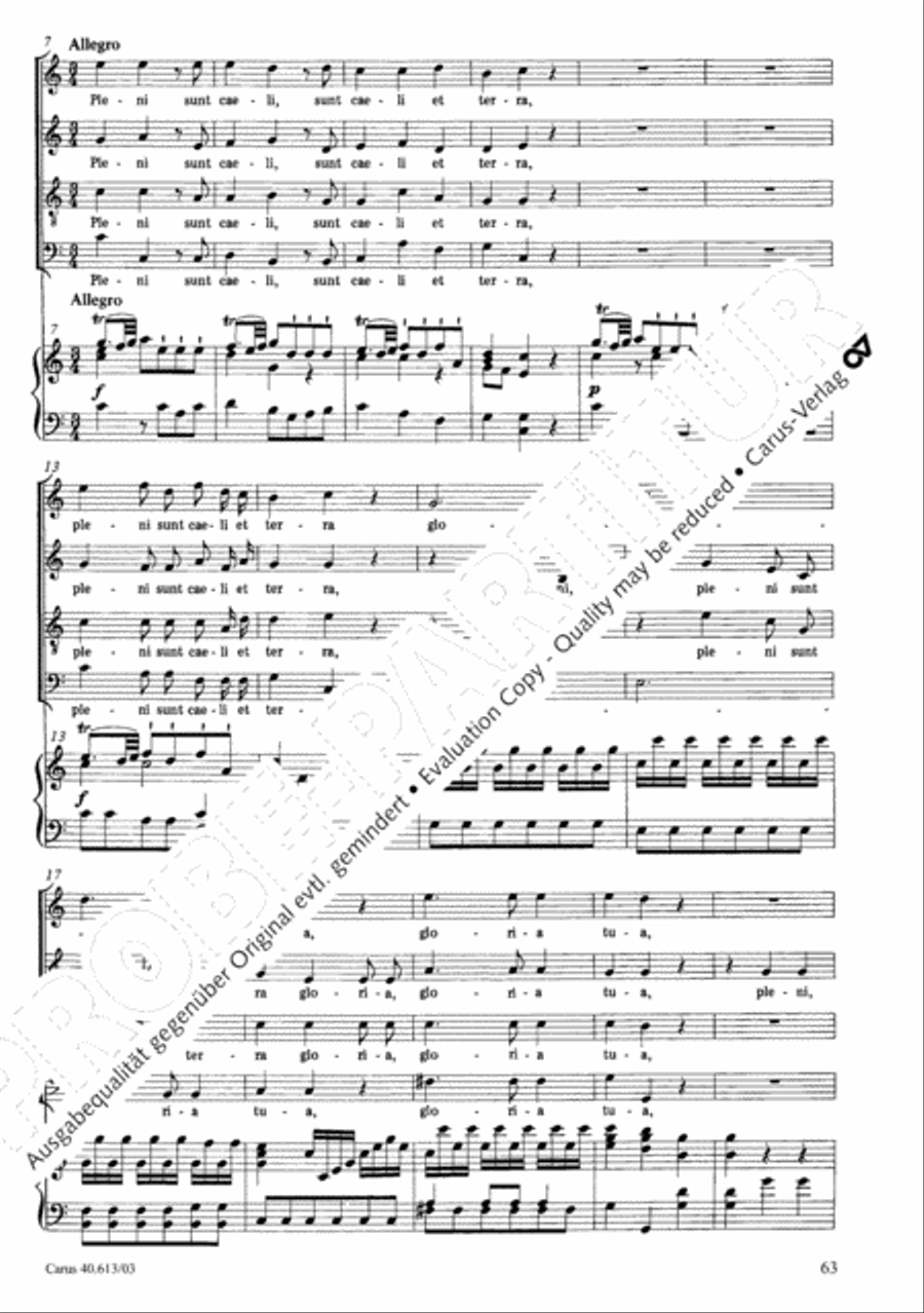 Mass in C (Missa in C) 4-Part scores gallery preview page 64