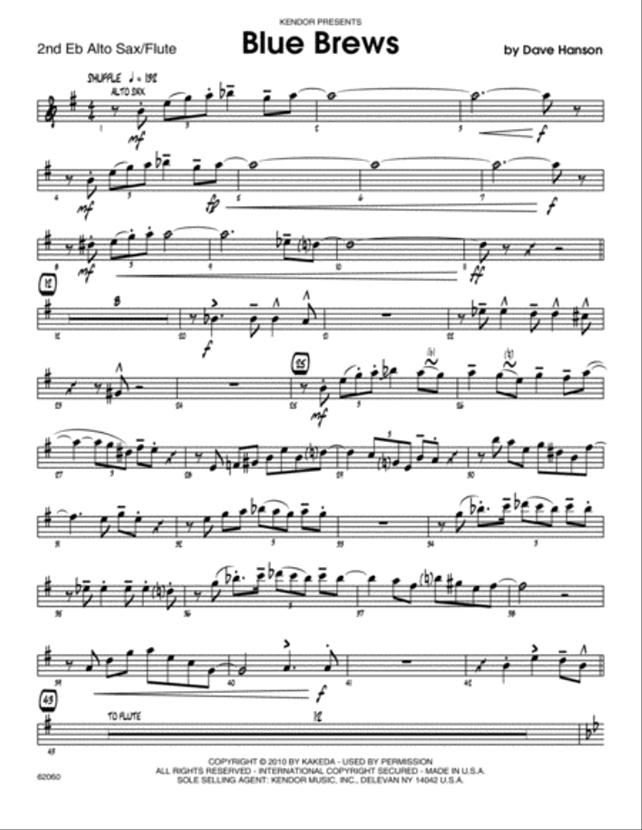Blue Brews - Alto Sax 2