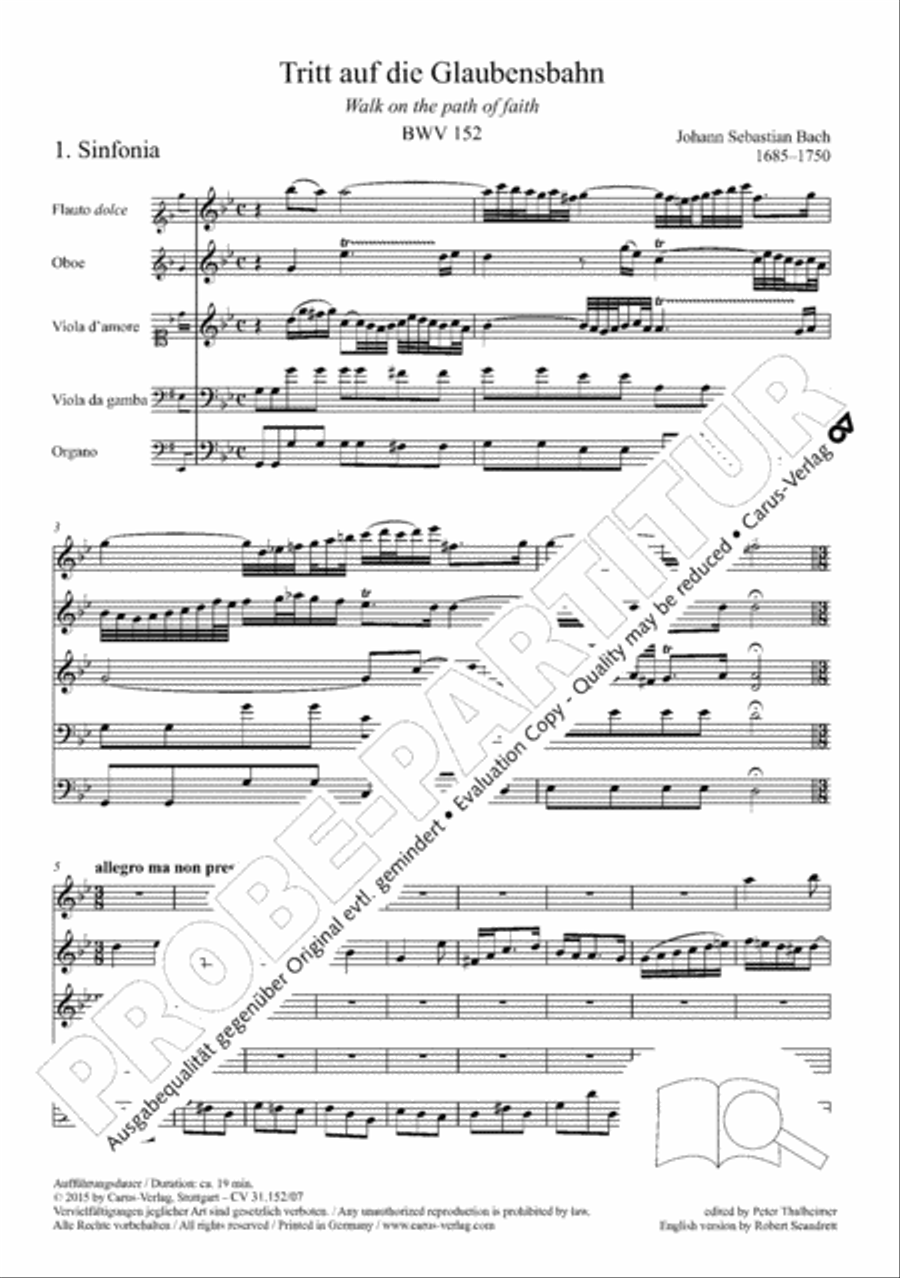 Walk on the path of faith (Tritt auf die Glaubensbahn) Orchestra scores gallery preview page 10