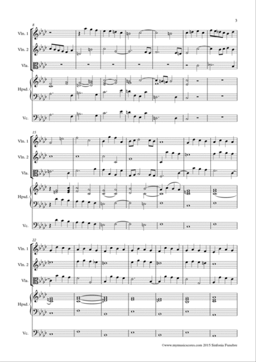 Locotelli Sinfonia Funebre for String Orchestra Full Orchestra scores gallery preview page 4