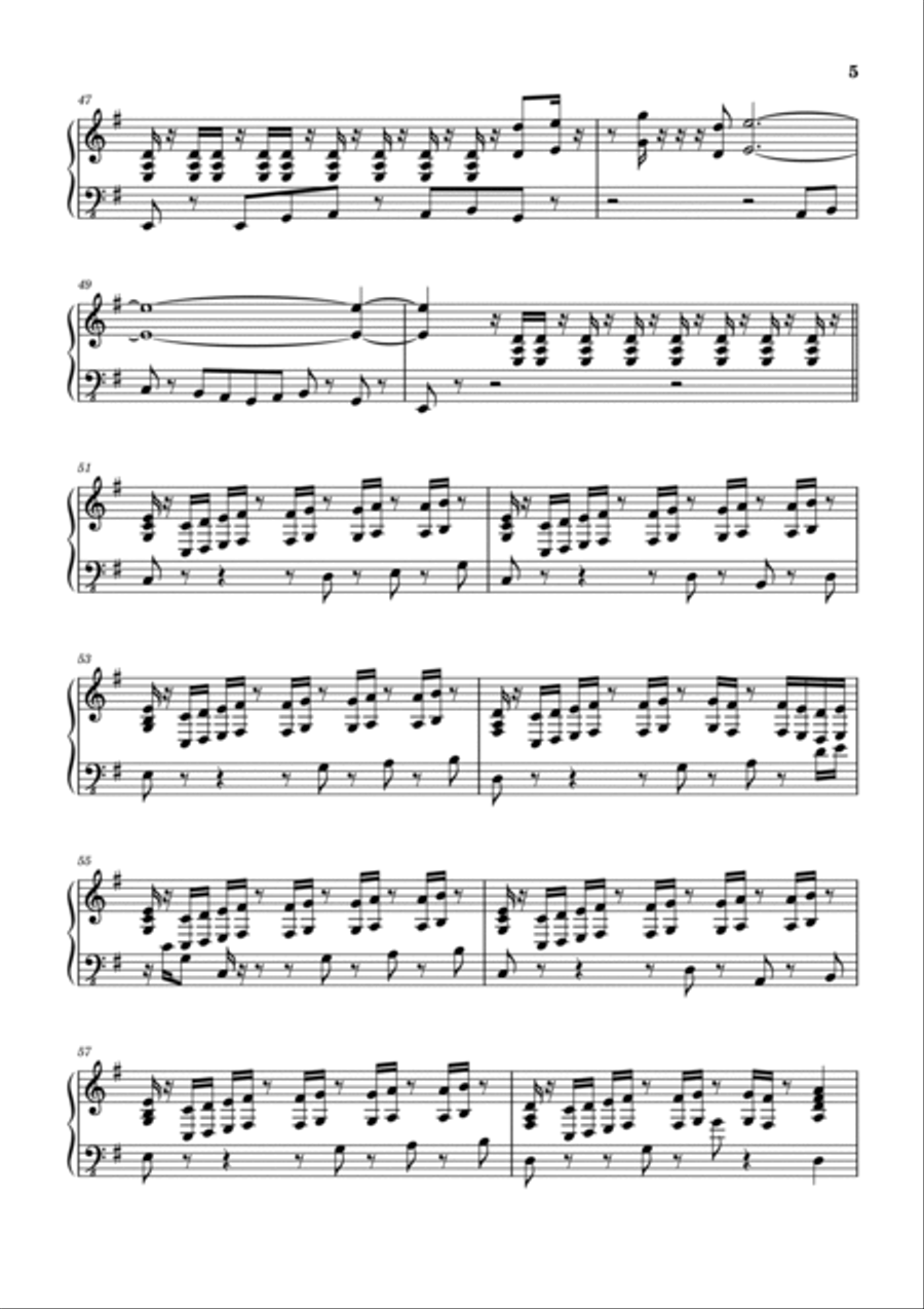 Lingus Lingus Piano Solo scores gallery preview page 6