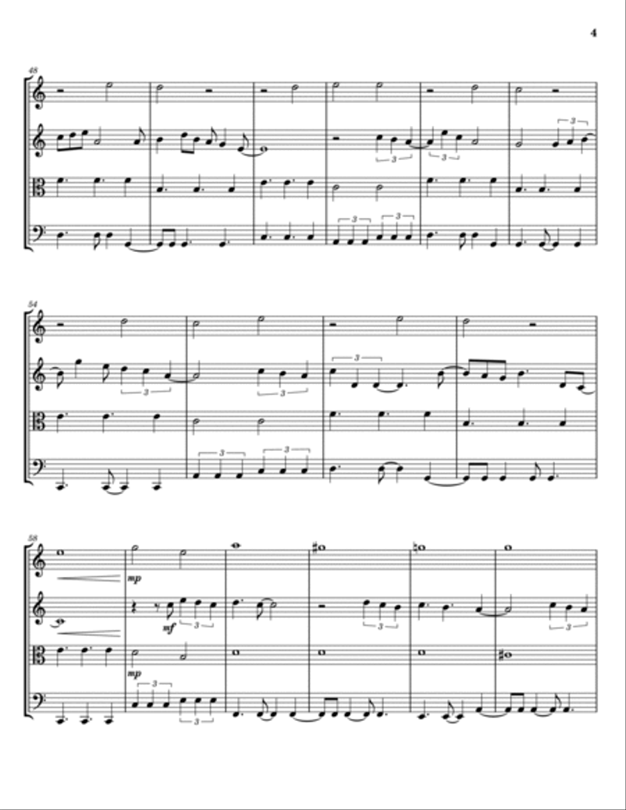 Death Of A Bachelor String Quartet scores gallery preview page 4