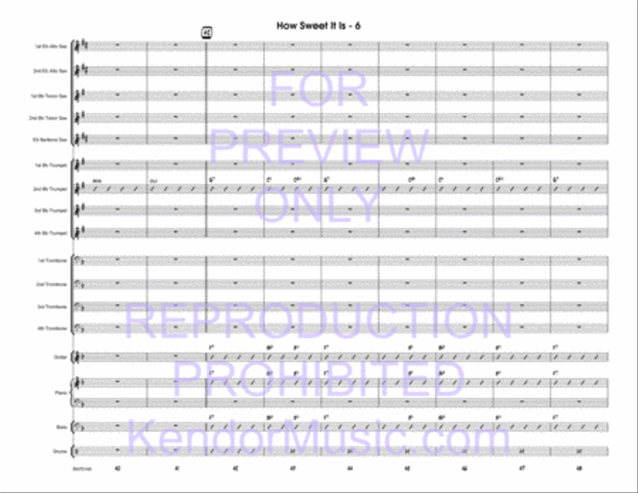 How Sweet It Is How Sweet It Is Jazz Ensemble scores gallery preview page 7