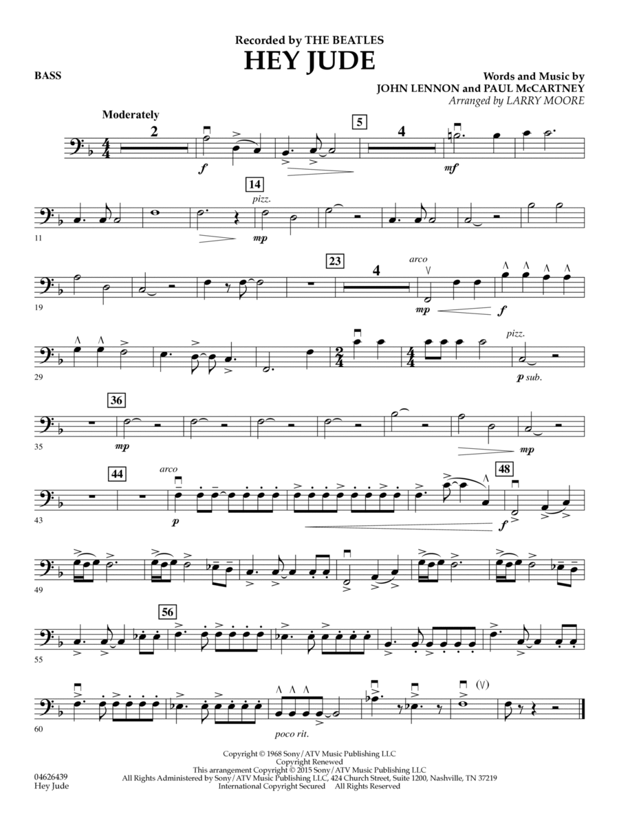 Hey Jude - Bass Part scores gallery preview page 1