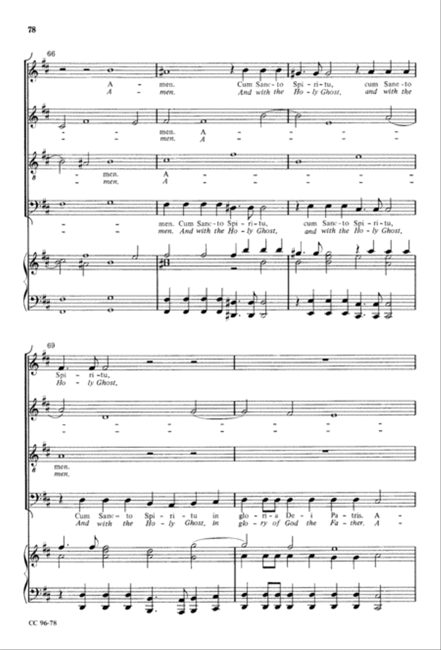 Gloria Gloria 4-Part scores gallery preview page 79