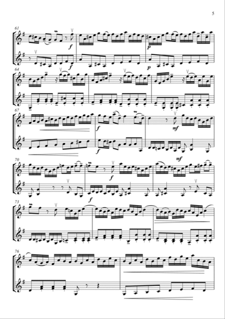 Allegro in G-dur String Duet scores gallery preview page 5
