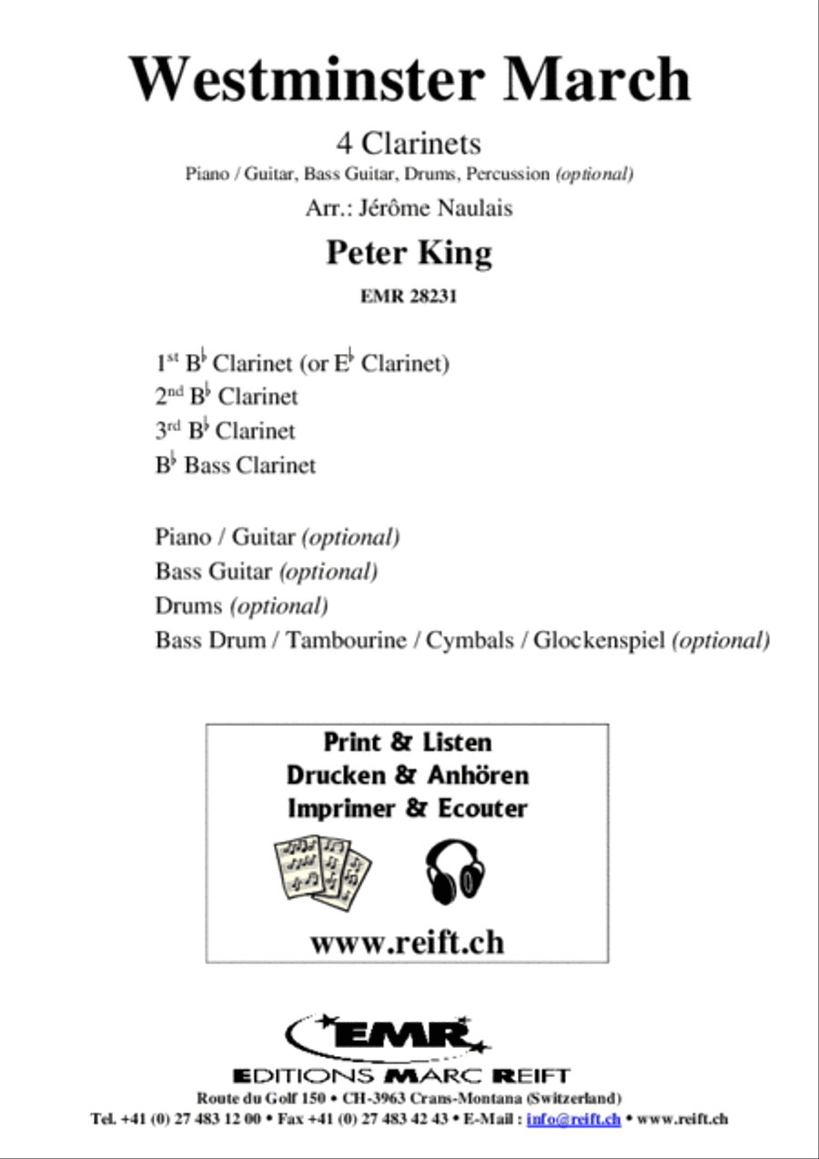 Westminster March Clarinet scores gallery preview page 2