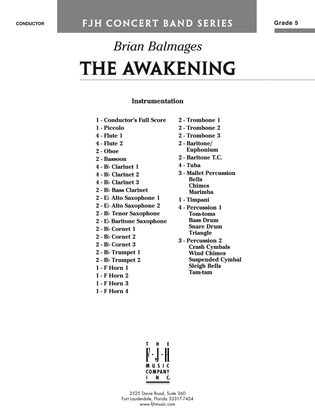 Book cover for The Awakening: Score