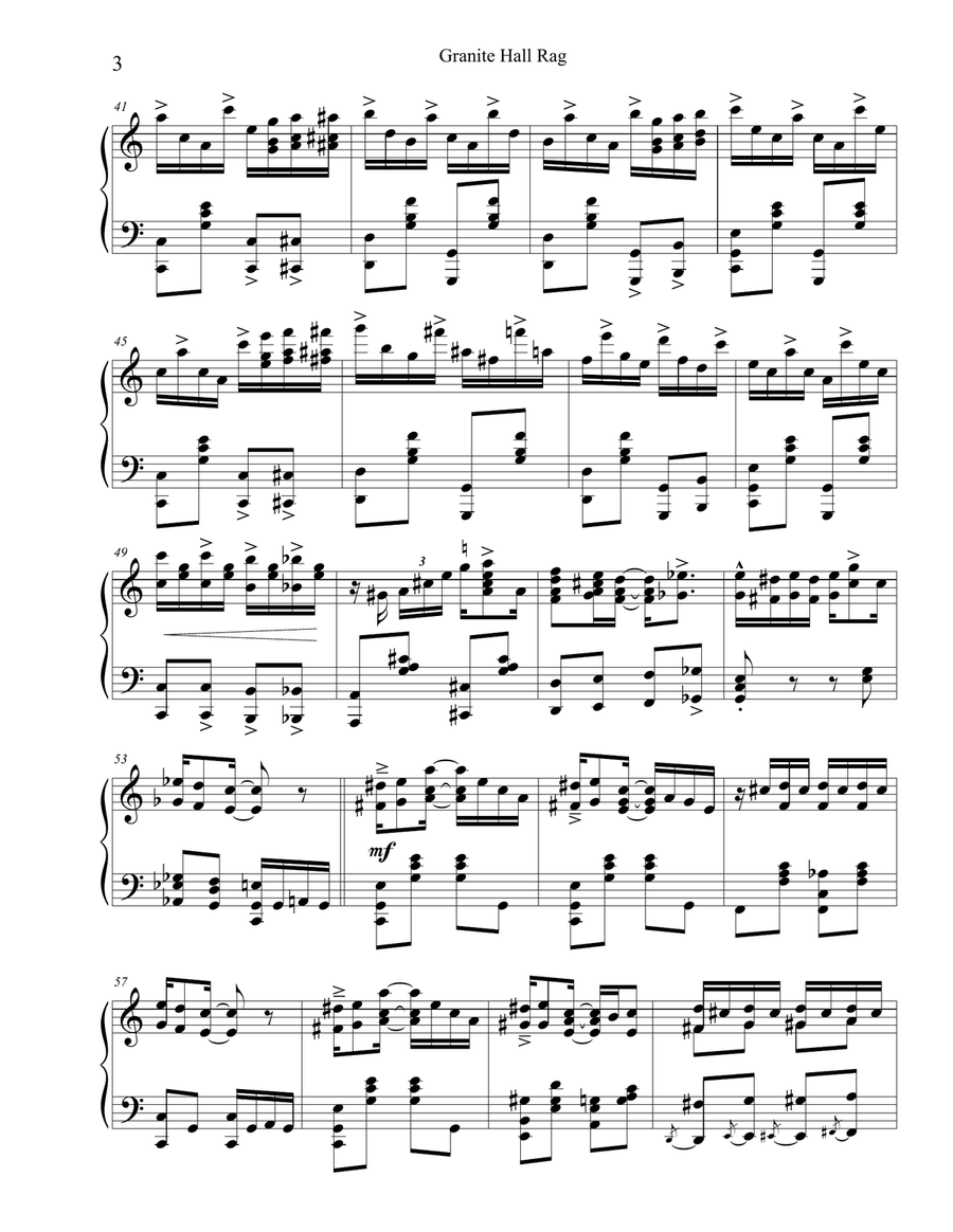 The New England Ragtime Suite Piano Solo scores gallery preview page 3