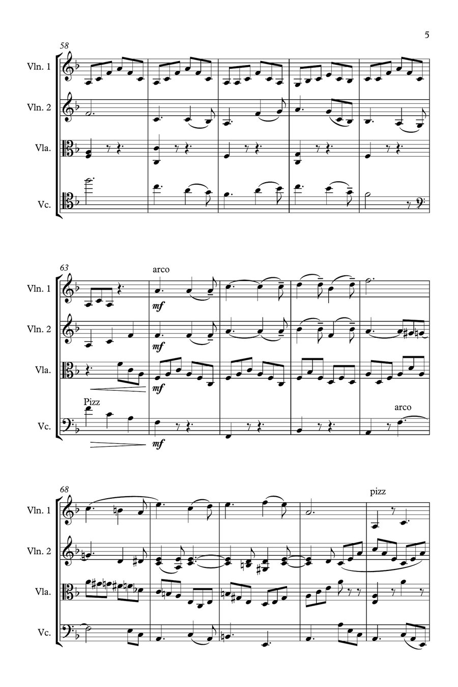 O Holy Night O Holy Night String Quartet scores gallery preview page 5
