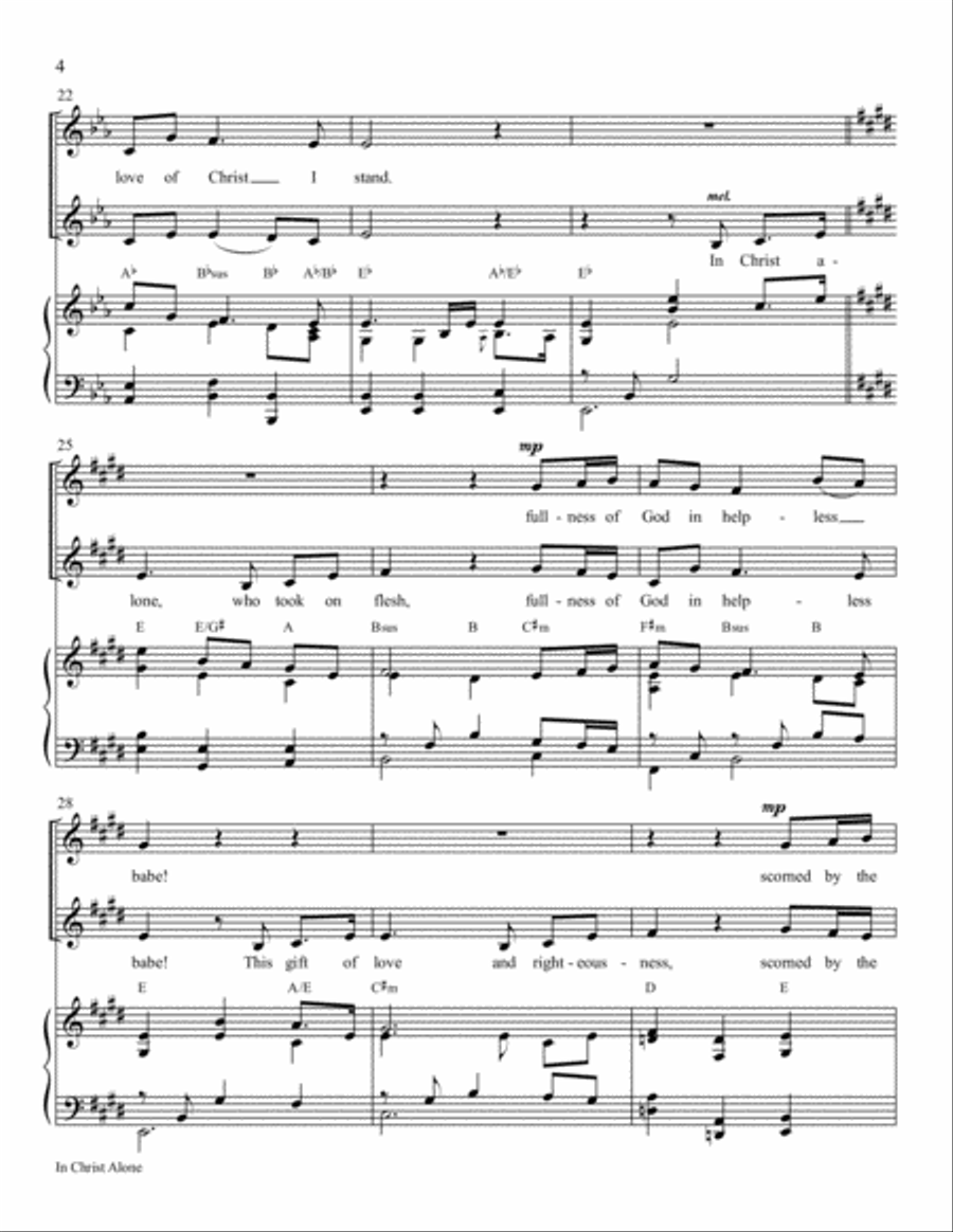 In Christ Alone Vocal Duet scores gallery preview page 4