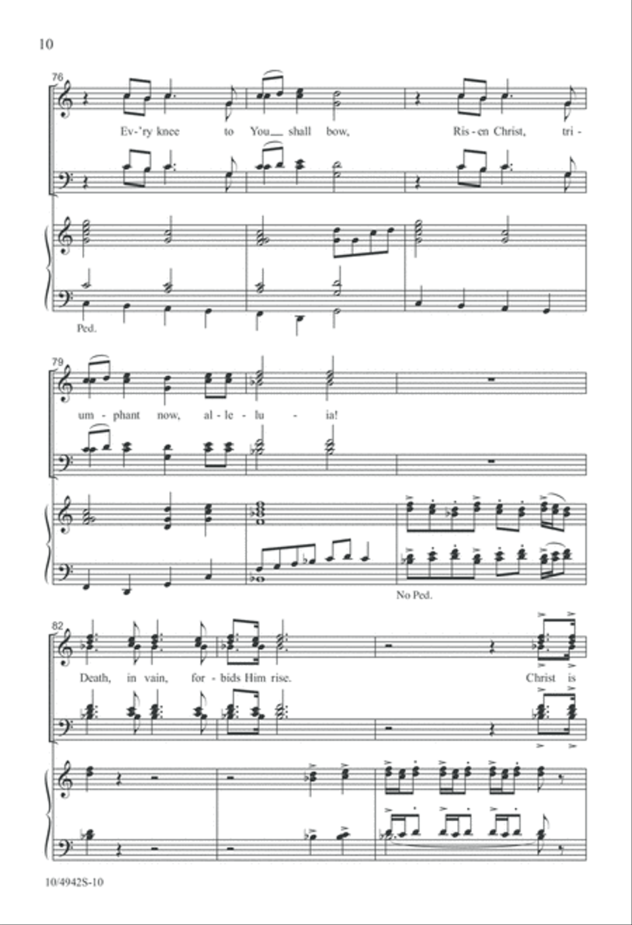Christ the Lord Is Risen Today! 4-Part scores gallery preview page 10