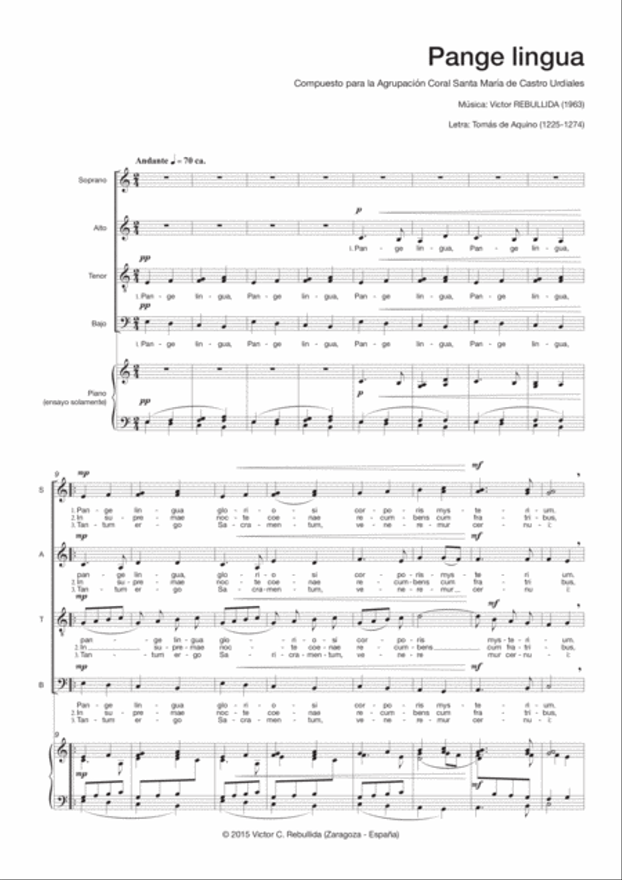 Pange lingua 4-Part scores gallery preview page 3