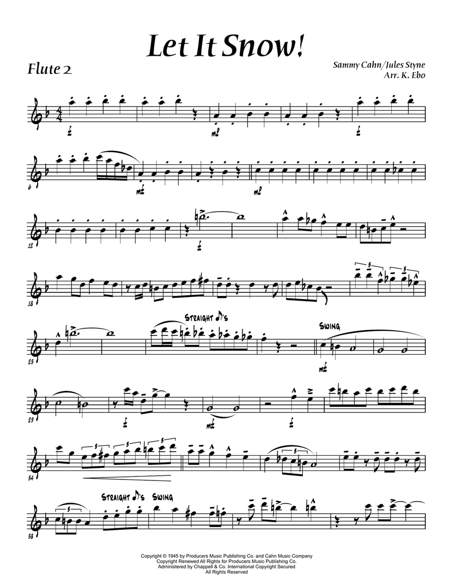 Let It Snow! Let It Snow! Let It Snow! Flute Quartet scores gallery preview page 3