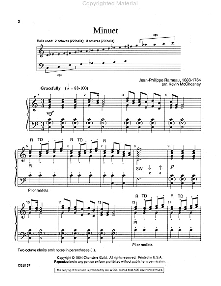 Minuet Handbell Choir scores gallery preview page 2