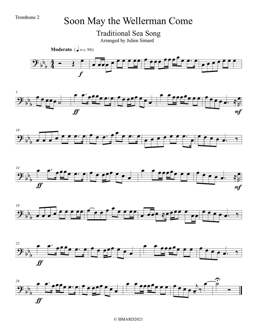 Soon May the Wellerman Come Brass Ensemble scores gallery preview page 5