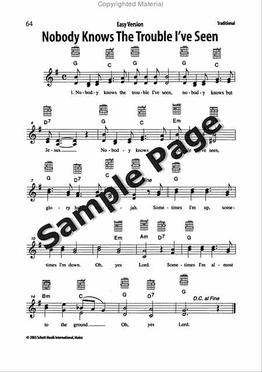 Best of Spirituals & Gospels Acoustic Guitar scores gallery preview page 65