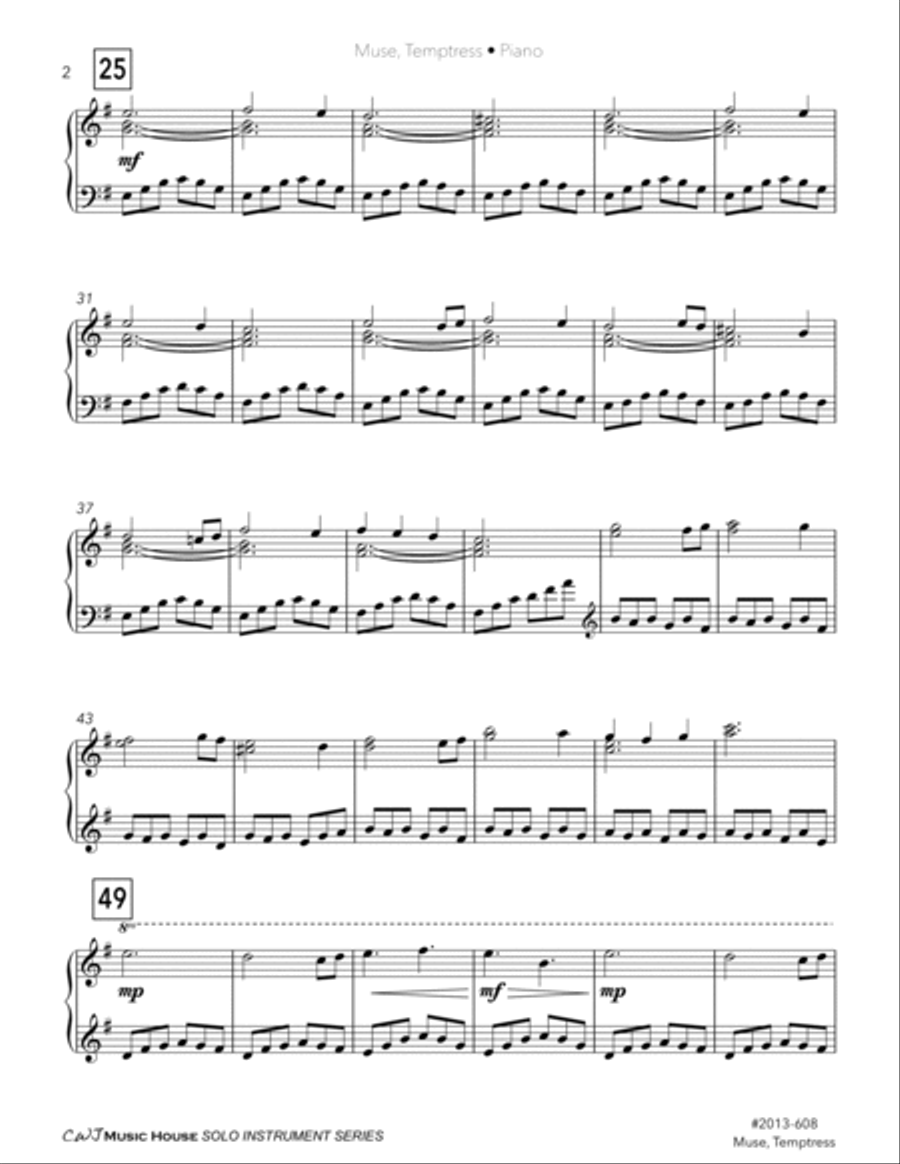 Muse, Temptress Muse, Temptress Piano Solo scores gallery preview page 5