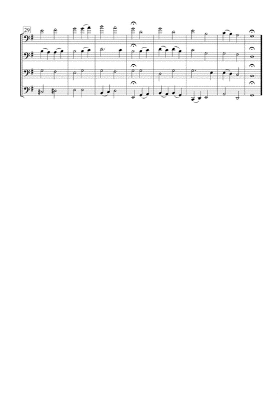 Wachet auf, ruft uns die Stimme (Awake, the voice is calling us) for Trombone Quartet Brass Quartet scores gallery preview page 3