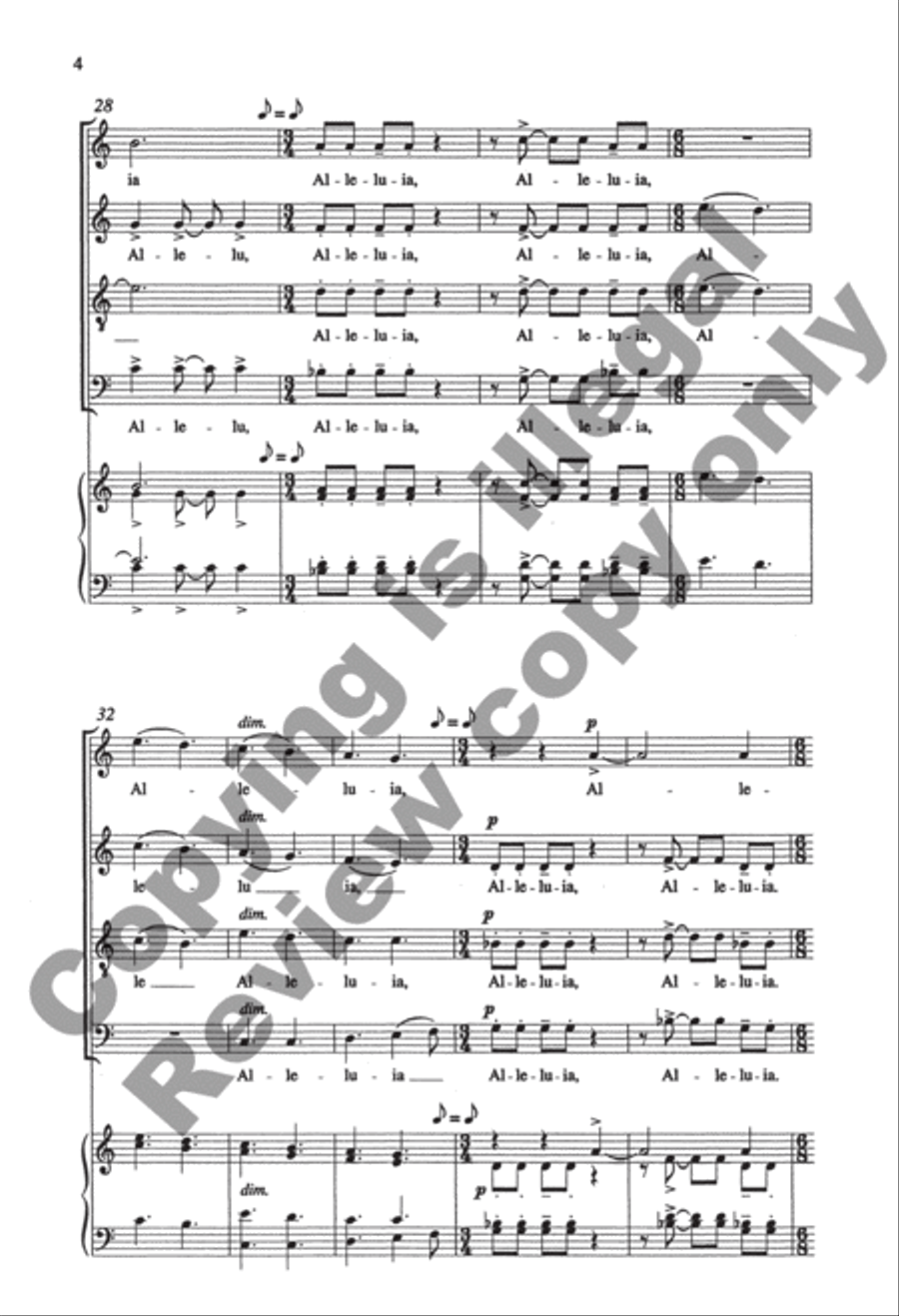 Alleluia 4-Part scores gallery preview page 6