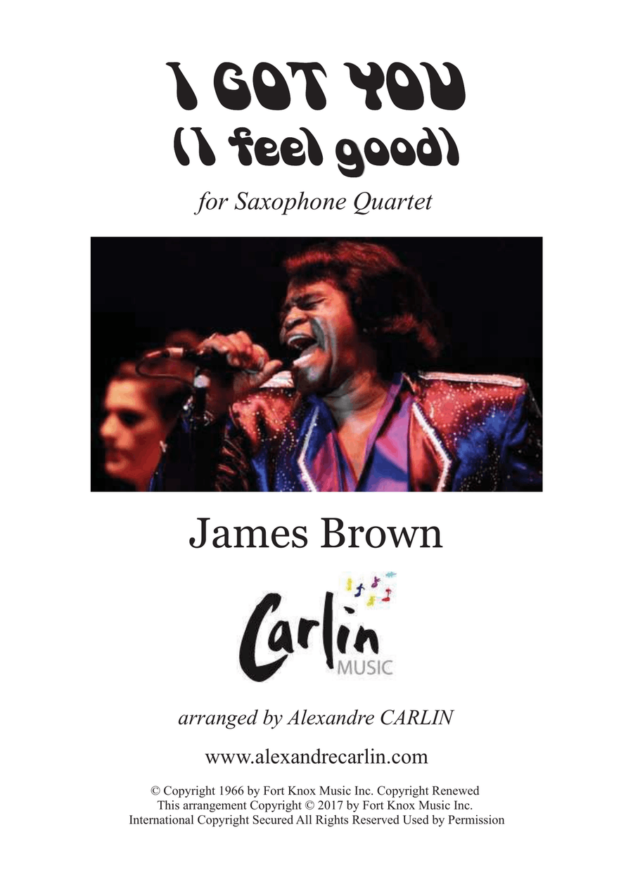 I Got You (i Feel Good) Saxophone Quartet scores gallery preview page 1