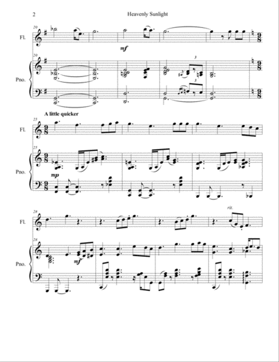 Heavenly Sunlight Heavenly Sunlight Flute Solo scores gallery preview page 2