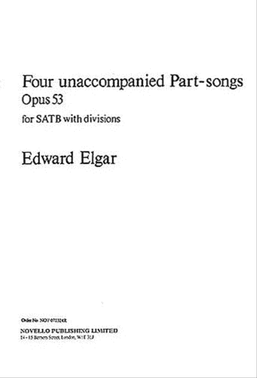 4 Unaccompanied Part-Songs 4-Part scores gallery preview page 1